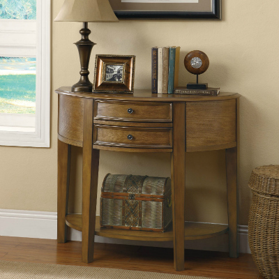 Demilune Table with Storage